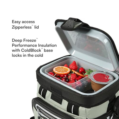 Titan by Arctic Zone Deep Freeze Cooler - Zipperless Hardbody Cooler - Deep Freeze Insulation, HardBody Liner, and SmartShelf - color: Seagrass, size: 9 Can