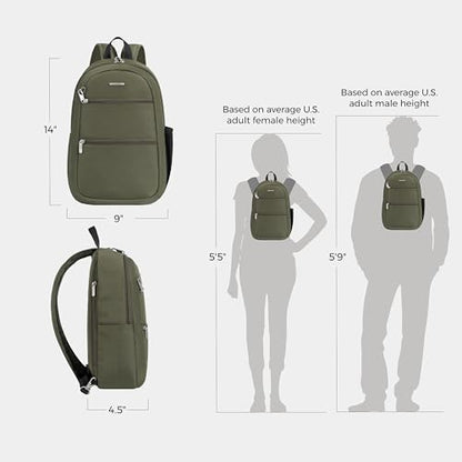 Travelon Anti-Theft Classic Convertible Sling Backpack - color: Olive