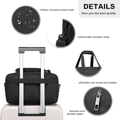 Kono Travel Duffel 20L Under Seat Carry-On Sports Tote Gym Weekender Overnight Bag - 15.75"x9.84"x7.87" Black - color: Black, size: M(15.75in x 9.84in x 7.87in)-20L