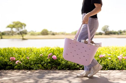Simple Modern Disney Large Beach Bag | Waterproof Getaway Rubber Tote with Zipper Pocket for Travel, Pool, Boat, Groceries, Sports | Lavender Princess - color: Disney: Lavender Princess, style: Large