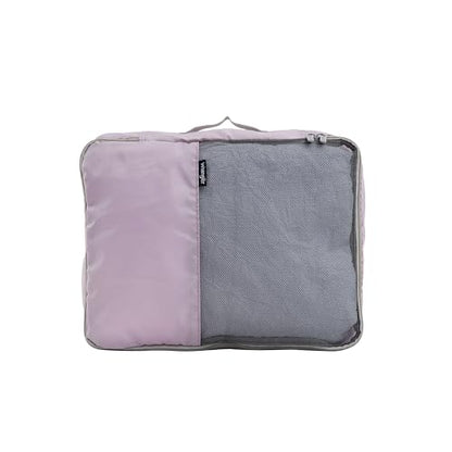 Wrangler 4 Piece Miami Luggage and Packing Cubes Set, Burnished Lilac - color: Burnished Lilac, size: 4 Piece Set