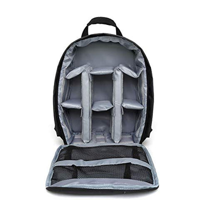 Waterproof SLR/DSLR Camera Backpack Shoulder Bag Travel Case For Canon Nikon Sony Digital Lens (Medium, Grey) - color: Grey, size: Medium