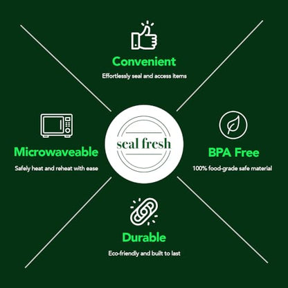 Seal Fresh Slider Storage Bags Variety Pack 145 Count — Pint, Quart, Gallon, 2 Gallon Sizes — Expandable Bottom, BPA Free, Microwave Safe, Freezer Safe - color: Value Pack, size: Multi-Size