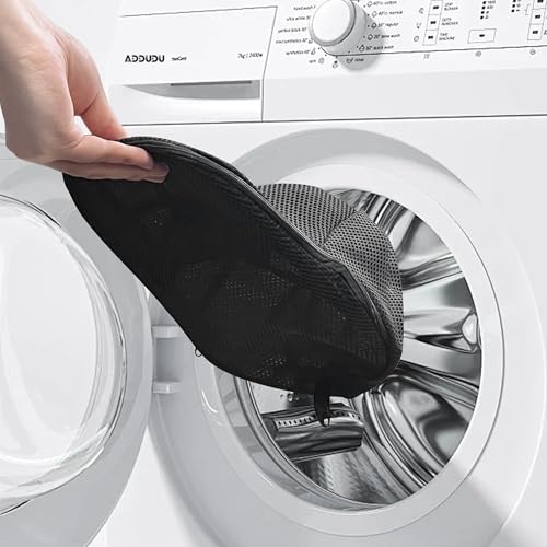 Hat Washer Cage, Snap-Lock Design, Foldable & Portable for Washing Machine Dryer Dishwasher - color: Black-1-Pack