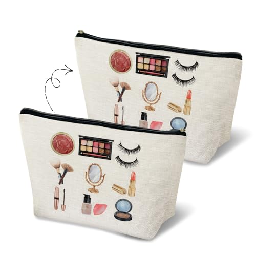 Gifts for Makeup Lovers Makeup Bag for Purse, Cosmetologist Gifts for Women Cosmetic Bag Travel Toiletry Bag for Women, Beautician Gift Zipper Make Up Pouch - color: Beauty