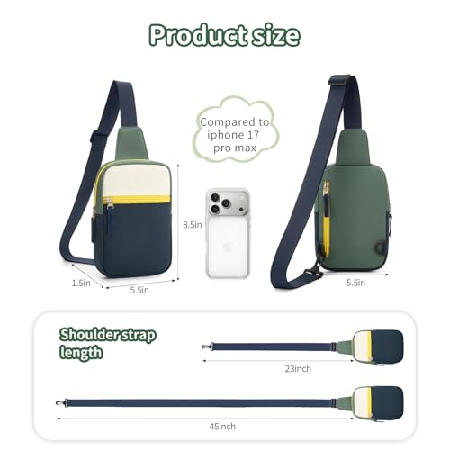 Birthday Gifts for 8 9 10 11 12 Year Old Teens Girls Kids, Fanny Pack Crossbody Bag Sling Belt Bags Purse, Dorm Travel Essentials for Girls Fashion, Preppy Tween Teen Girl Gift Trendy Stuff - color: Beige & Navy Blue