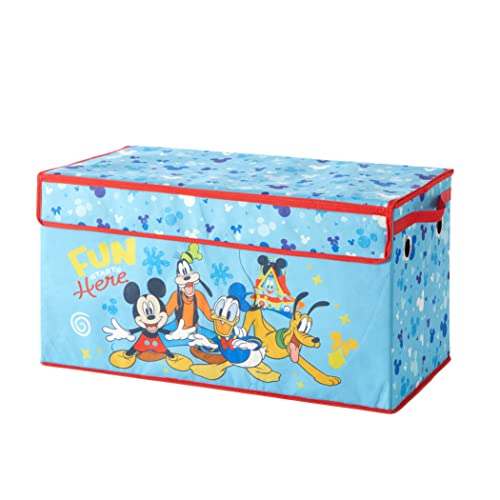 Idea Nuova Disney Mickey Mouse Collapsible Children’s Toy Storage Trunk, Durable with Soft Lid, 28.5"x 14.5"x16" - color: Mickey Mouse