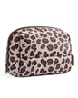 BAGSMART Puffy Makeup Bag, Wide Opening Cosmetic Organizer, Soft Water-Resistant Travel Toiletry Pouch for Women for Purse, Compact & Spacious - color: 02-Leopard Print
