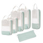 Narwey 6 Set Compression Packing Cubes for Travel Women Men, Travel Cubes for Carry On Suitcase, Durable Compression Luggage Organizer Bags - color: Mint Green