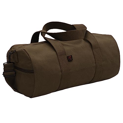 Rothco Heavy-Duty Canvas Shoulder Duffle Bag - Rugged Travel Gym Gear Equipment Bag - color: Earth Brown, size: 17 Inches