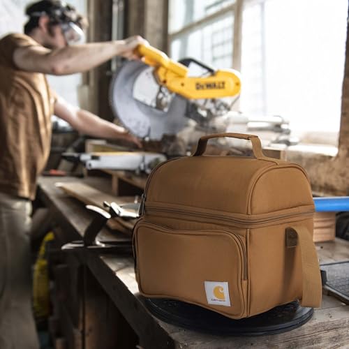 Carhartt Camping Cooler, Worksite Lunchbox, Soft Shell Lunch Bag for Construction Sites, Work and Everyday Use, Brown - color: Brown