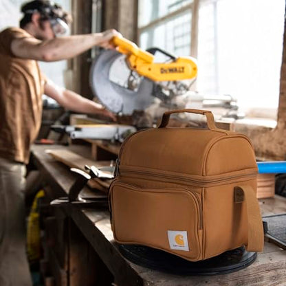 Carhartt Camping Cooler, Worksite Lunchbox, Soft Shell Lunch Bag for Construction Sites, Work and Everyday Use, Brown - color: Brown