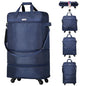 Hanke Suitcases with Wheels Expandable Foldable Luggage Bag Suitcase Collapsible Rolling Travel Bag Duffel Bag for Men Women Lightweight Suitcases without Telescoping Handle, Blue - color: Blue Upgrade Version