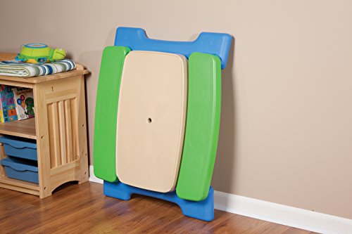 Little Tikes Easy Store Picnic Table with Umbrella, Multi Color, 42.00''L x 38.00''W x 19.75''H - size: Standard