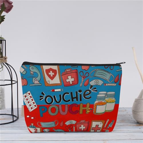 Medicine Storage Pouch with Diabetes, Medicines Bag, and Medical Supply Designs, White Canvas Zipper Cases, Multi-Use Functionality (Gift for Birthdays, Graduation, Christmas) (Style D) - style: Style D