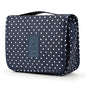 Mossio Hanging Toiletry Bag - Large Cosmetic Makeup Travel Organizer for Men & Women with Sturdy Hook - color: Polka Dot