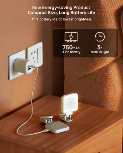Portable Selfie Light for iPhone: Rechargeable Phone Fill Lights, Ring Light for Camera Picture, Makeup Photo, Video Conferences, Laptop Use, Zoom Meetings, TikTok, Vlog Photography
