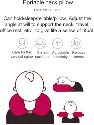 Travel Pillow Travel Pillow 100% Pure Memory Foam Neck Pillow, Comfortable & Breathable Cover, Machine Washable, Airplane Travel Kit, Lightweight for Children