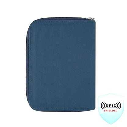 Travelon RFID Blocking Passport Zip Wallet - color: Ocean