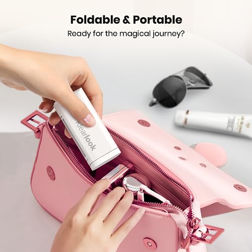 Klearlook Universal Flight Phone Holder, White, Foldable, 360 Rotation, Compatible with 4.7-6.9 Inch Phones - color: Pure White