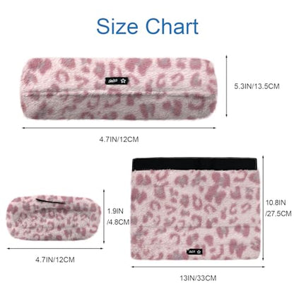 SPRING SEAON Wheelchair Armrest Covers 2 Pack Soft Memory Foam Wheelchair armrest Pads Wicking Washable for Office Transport Chair (Pink Leopard) - color: Pink Leopard