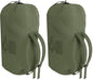 BaHoki Essentials Canvas Duffel Bag - Heavy Duty Top Load Duffel Sea Bag - Military Green Cargo Travel Bags (Pack of 2) - size: Large (Pack of 2)