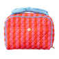 ban.do Large Toiletry Bag for Traveling, Spacious Suitcase Organizer for Makeup/Cosmetics with Pockets, Zippers, Quilted Exterior, Stripes