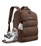 BAGSMART 30L Travel Backpack for Women, Carry on Backpack for Airplanes, Gym Backpack with Shoe Compartment, Lightweight Travel Bag Fits 15.6 Inch, Water-Resistant, Chocolate - color: Chocolate