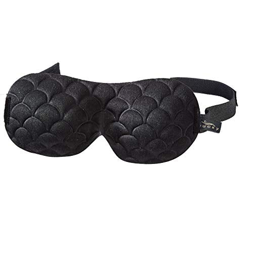Bucky Ultralight Comfortable Contoured Travel and Sleep Eye Mask, Black Scallop, One Size - color: Black Scallop