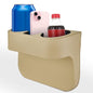 Car Cup Holder, Auto Front Seat Organizer, Multifunctional Cup Drink Holders with PU Leather Cover, Gap Filler Storage Box Coin Bucket Console Side Pocket Cell Mobile Phone Holder (Beige) - color: Beige