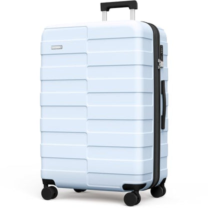 Vipbox Luggage 28 Inch (3-Years VIP Service) Hardside Expandable Large Capacity Travel Suitcase Ultra Durable Polycarbonate Lightweight with TSA Lock Spinner Wheels, Sky Blue - color: Sky Blue, size: 28 INCH