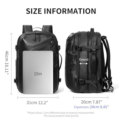Vacuum laptop bag Compression Backpack Expandable, TSA-Approved Carry-On Water-Resistant Design for Travel with air pump (Pump included, Large) - color: Pump included
