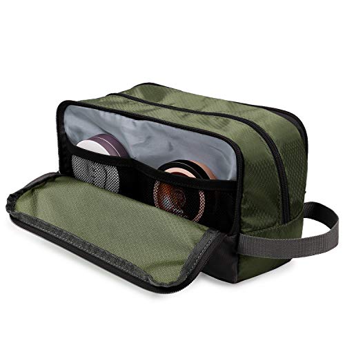 Toiletry Bag for Men Hanging Dopp Kit Water Resistant Shaving Bag Small Toiletry Bag for Traveling (Army Green) - color: Army Green