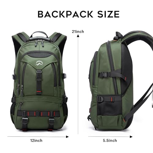 KAKA Travel Backpack Fight Approved with 17.3 inch Laptop Lackpack Compartment Outdoor Duffle Bag for men and women - color: Green
