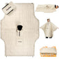 Camping Blanket with Zipper Pocket, 85'' x 61'' Large Wearable Hooded Blanket, Ultralight Warm Sleeping Bag, Windproof Camping Poncho for Outdoor Stadium Sports Gaming Hiking Picnic Concerts - color: Off-white