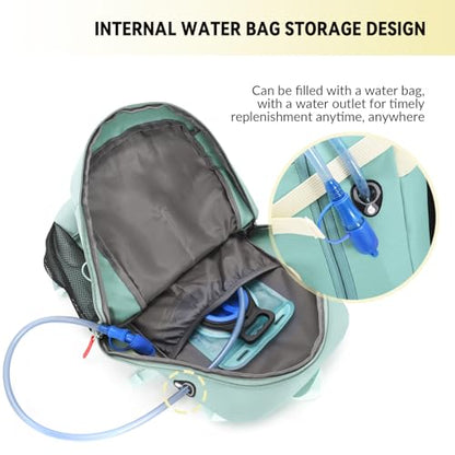 Bseash 40L Waterproof Hiking Backpack with Rain Cover, Outdoor Sport Travel Bag Daypack for Camping Climbing Skiing Cycling (Pea-green) - color: Pea-green