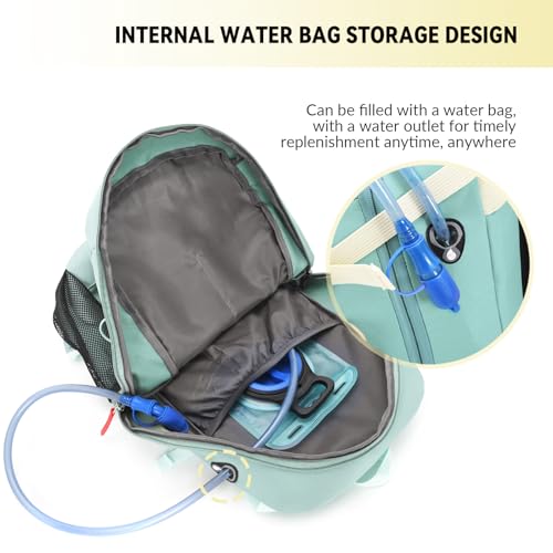 Bseash 40L Waterproof Hiking Backpack with Rain Cover, Outdoor Sport Travel Bag Daypack for Camping Climbing Skiing Cycling (Black) - color: Black