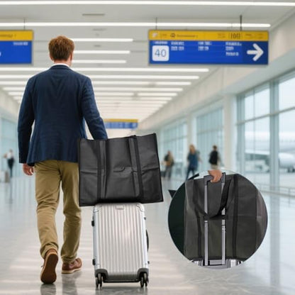 Travel Suit Bag for Men, Business Travel Garment Bag for Consultant, Foldable Garment Bag with Shoe Compartment, Clear Window, Handle, Zipper, Wrinkle Free Suit Bag for Conferences, Hotels, Office - style: Garmentbag 43INCH 1 pack