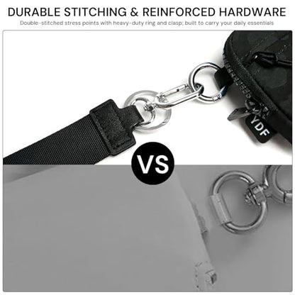 Keychain Wallet for Women Mini Zip Card Holder with ID Window Coin Purse Detachable Wristlet Small Wallets Black Leopard - color: Black Leopard