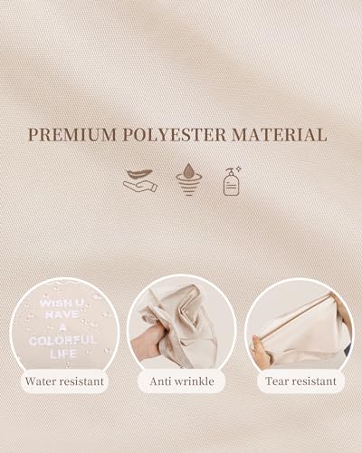 Packing Cubes for Suitcase 11PCS Luggage Packing Organizers Travel Essentials Luggage Organizer Hooked Toiletry Bag Cosmetic Bag and Shoes Bag, Beige - color: Beige-11pcs