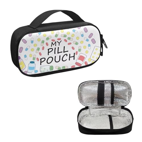 Waterproof Diabetes Travel Case for Women Men, Lightweight Portable Glucose Meter Organizer for Diabetic Care Kits, Insulin Pen, Blood Sugar Monitor - My Pill Pouch - color: My Pill Pouch