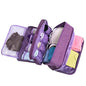 Portable Underwear Bra Storage Bag Waterproof Travel Organizers Multi-Layer Toiletry Packing Cube - color: Purple style