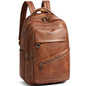 LATMAP Backpack for Women Men - Vegan Leather Backpack Purse Travel Carry-on Bag College Bookbag Work fits 16.5" Laptop, Brown - color: Brown