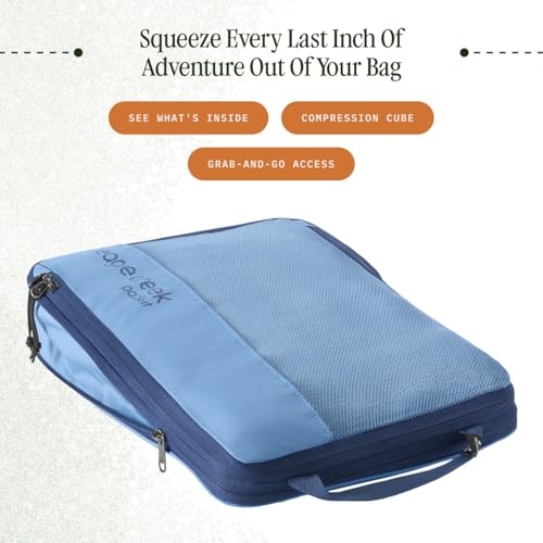 Eagle Creek Pack-It Isolate Compression - Lightweight Cube for Optimizing Luggage Space - Easy-Grab Zipper - Convenient Top Handle - Recycled Materials - Small - color: Blue Dawn, size: 14 x 10 3 in.