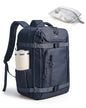 BAGSMART 35L Travel Backpack for Women & Men Fits 17-Inch Laptop, Airline Approved Carry On Backpack with Wet Pocket & Shoe Pouch, Water-Resistant Personal Item Travel Bag, Navy Blue - color: Navy Blue