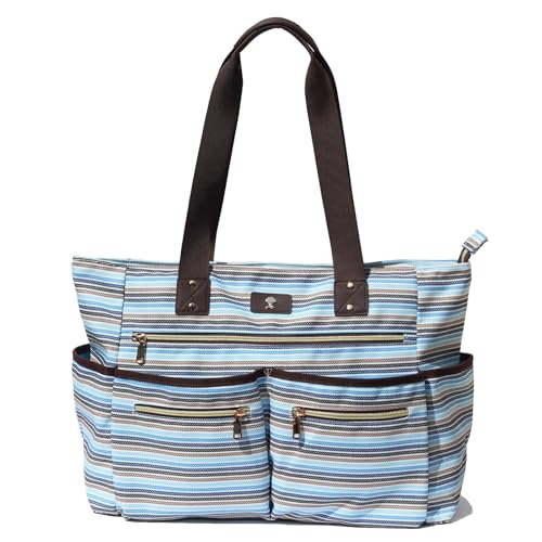 Weekender Bag Carry On Bag Overnight Tote Travel Duffle with 13 Pockets for Travel,Work，Gym,Beach,Teacher,Nurse - color: Blue