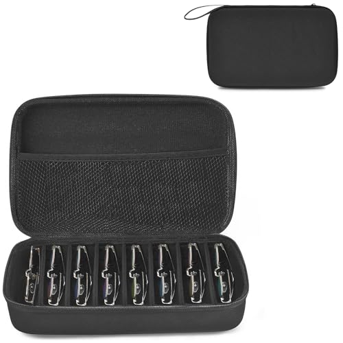 Mkono Travel Sunglasses Organizer Glasses Case Multiple Pairs with Adjustable Slots Portable Eyeglasses Case Storage Box for Men Women, Large, Black - color: Black, style: 8 Slots
