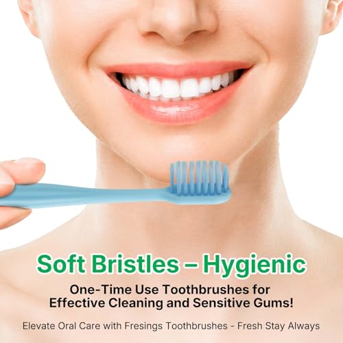 30-Pack Premium Bulk Disposable Toothbrushes, Individually Wrapped, Soft Bristles, Peanut Grip Handle for Travel, Guest Bathroom, Hotel & Emergency Kits, Family, Kids & Adults, Single Use - size: 1 Count (Pack of 30)