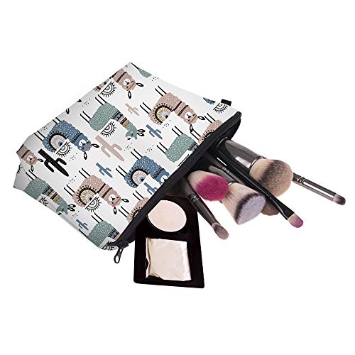 Deanfun Small Makeup Case - Cute and Waterproof Cosmetic Bag for Women(Cactus Camel D5-51444) - color: Cactus Camel 51444