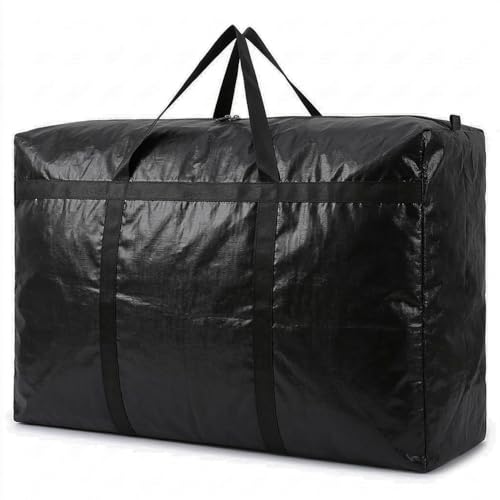 Multipurpose Extra Large Heavy Duty Storage Bags Duffle Bags for Space Saving Moving Storage (Black, 21Gal/81L) - color: Black, size: 21Gal/81L